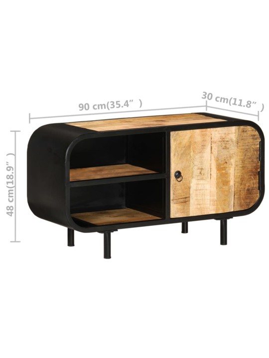 TV stolek 90 x 30 x 48 cm hrubé mangovníkové dřevo