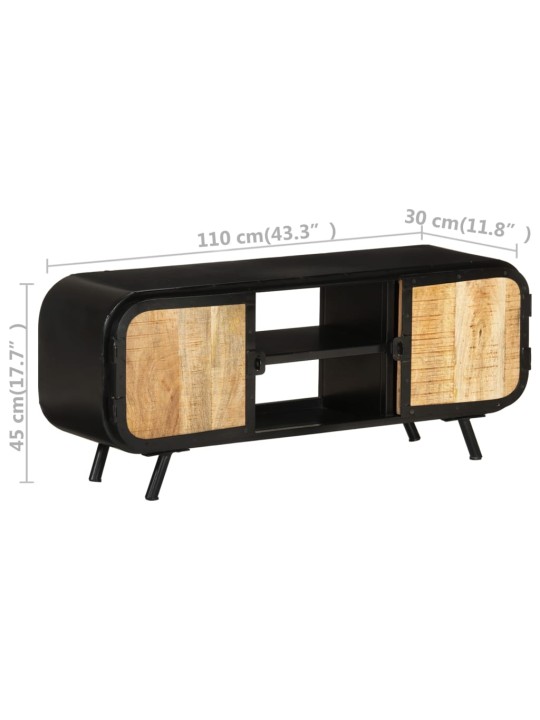 TV stolek 110 x 30 x 45 cm hrubé mangovníkové dřevo