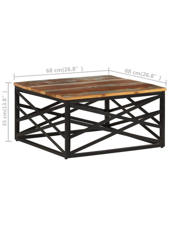 Konferenční stolek 68 x 68 x 35 cm masivní recyklované dřevo
