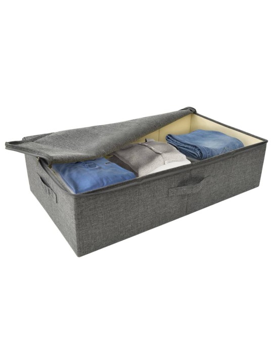 Úložný box textil 70 x 40 x 18 cm antracitový