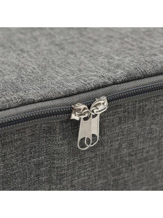 Úložný box textil 70 x 40 x 18 cm antracitový