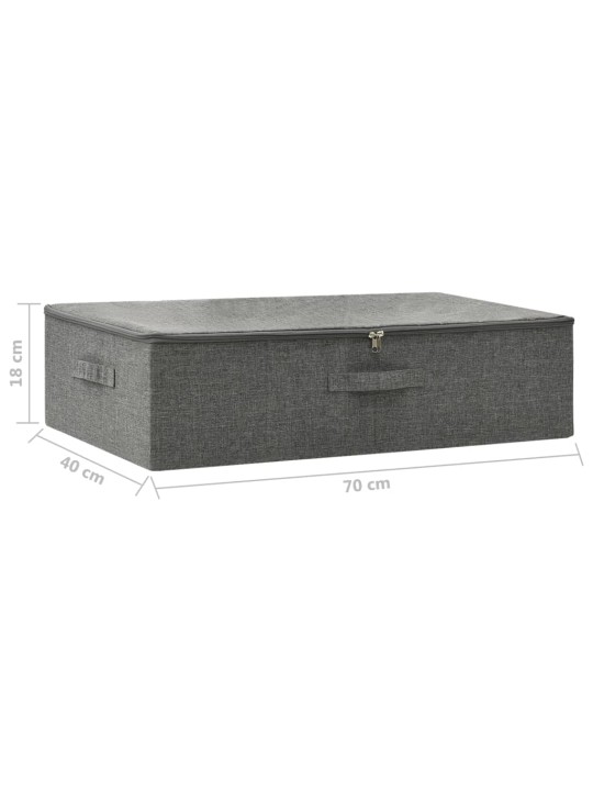 Úložný box textil 70 x 40 x 18 cm antracitový