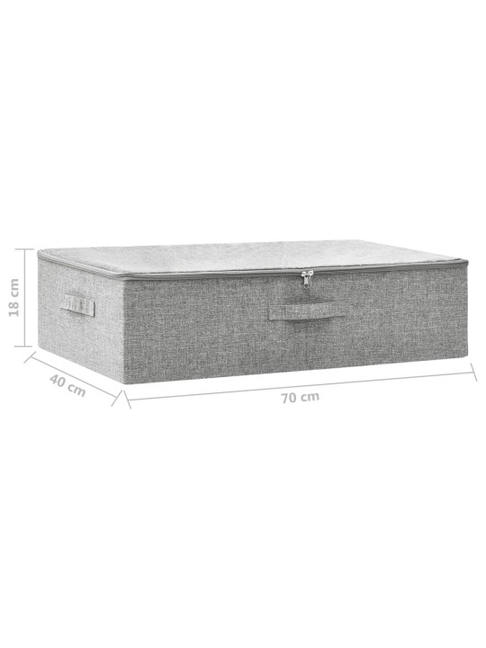 Úložný box textil 70 x 40 x 18 cm šedý