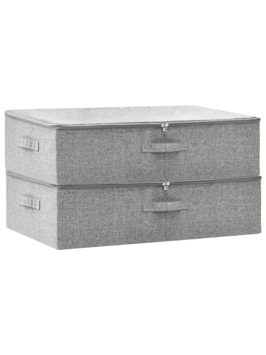 Úložné boxy 2 ks textil 70 x 40 x 18 cm šedé