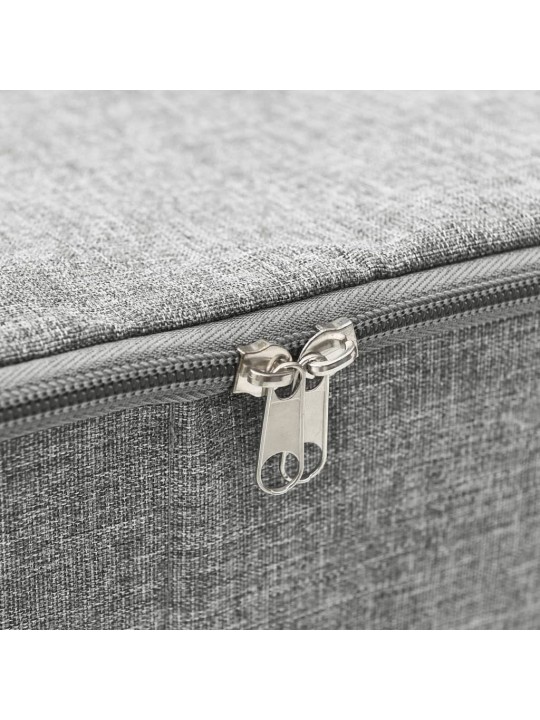 Úložné boxy 2 ks textil 70 x 40 x 18 cm šedé