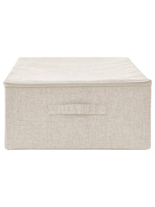 Úložný box textil 70 x 40 x 18 cm krémový