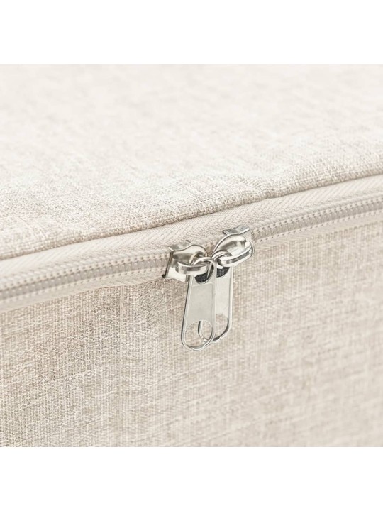 Úložný box textil 70 x 40 x 18 cm krémový