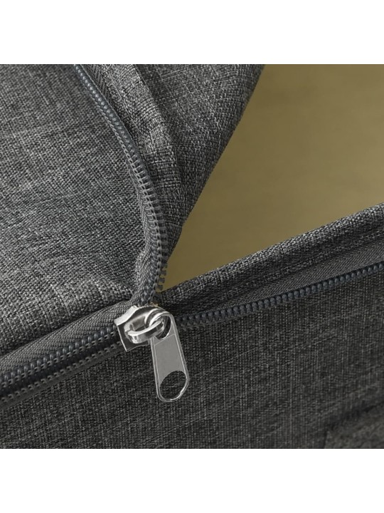Úložné boxy 2 ks textil 43 x 34 x 23 cm antracitové