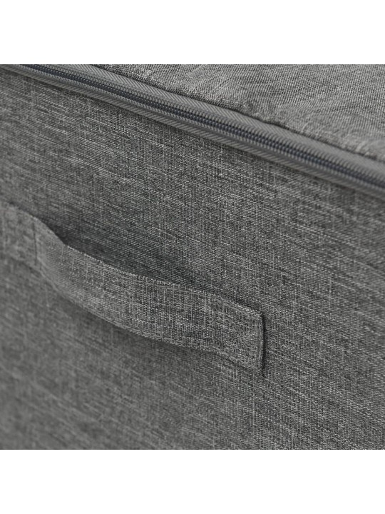 Úložné boxy 2 ks textil 43 x 34 x 23 cm antracitové