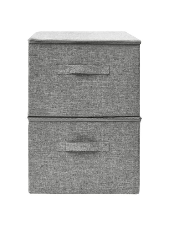 Úložné boxy 2 ks textil 43 x 34 x 23 cm šedé