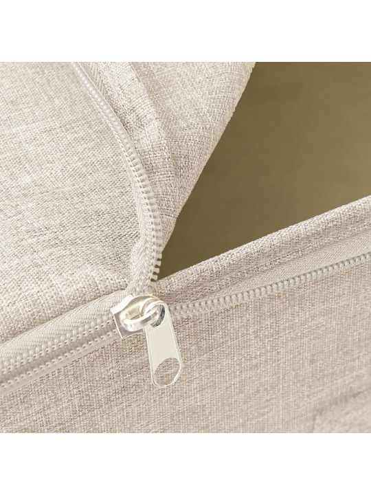 Úložné boxy 2 ks textil 43 x 34 x 23 cm krémové