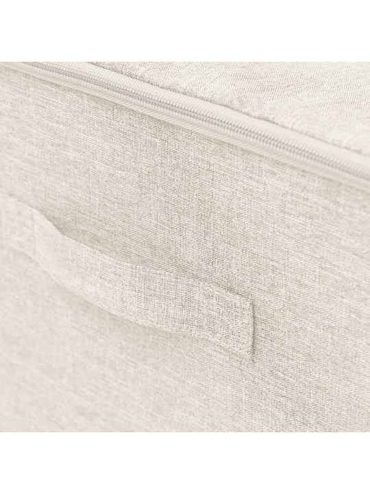 Úložné boxy 2 ks textil 43 x 34 x 23 cm krémové