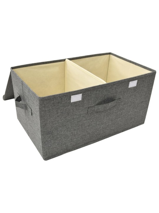 Úložný box textil 50 x 30 x 25 cm antracitový