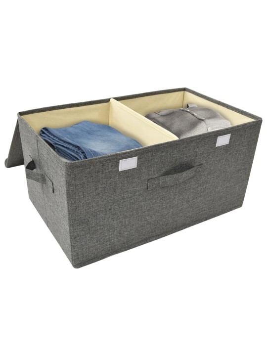 Úložný box textil 50 x 30 x 25 cm antracitový