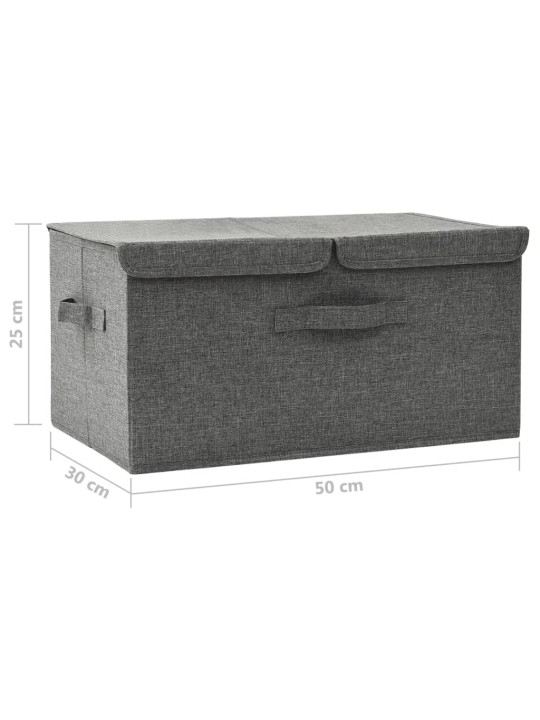 Úložný box textil 50 x 30 x 25 cm antracitový