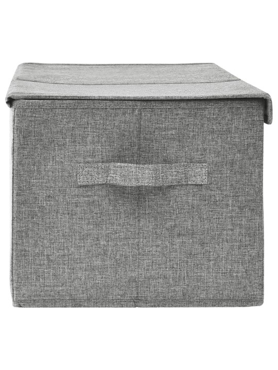 Úložný box textil 50 x 30 x 25 cm šedý