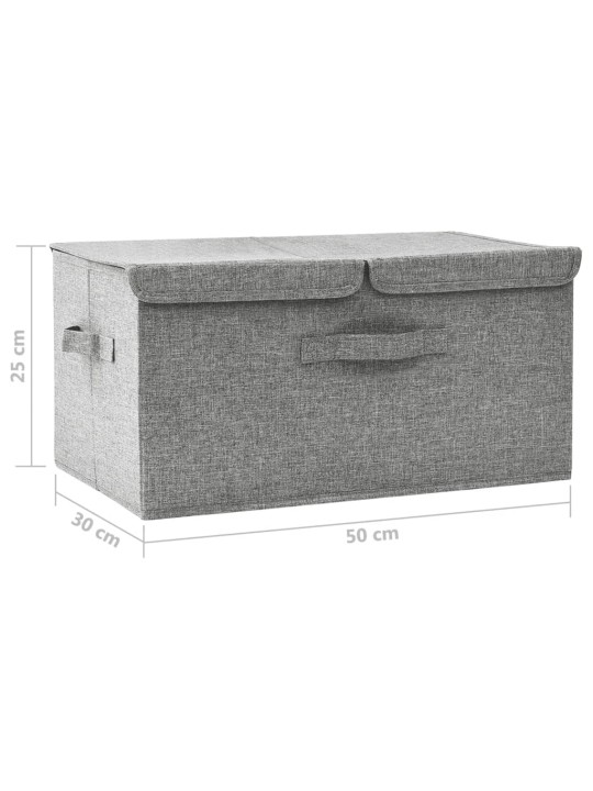Úložný box textil 50 x 30 x 25 cm šedý