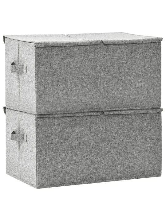 Úložné boxy 2 ks textil 50 x 30 x 25 cm šedé