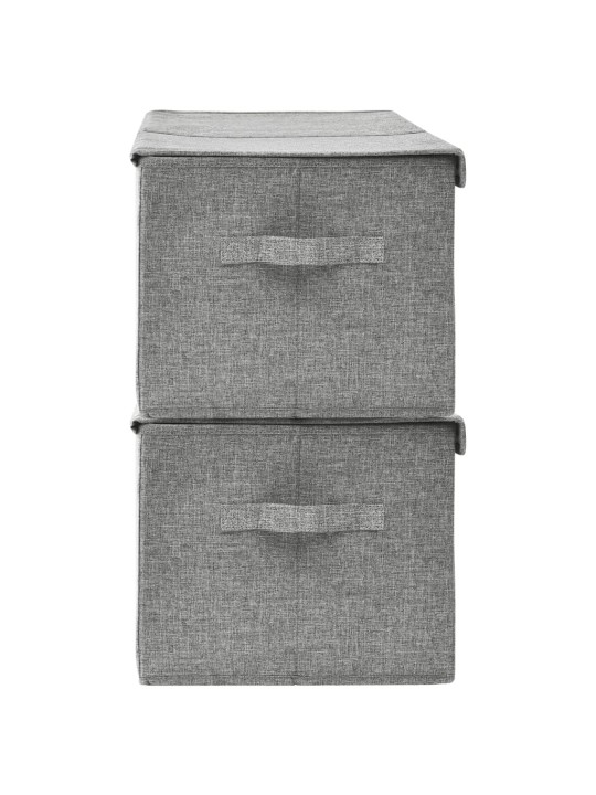 Úložné boxy 2 ks textil 50 x 30 x 25 cm šedé