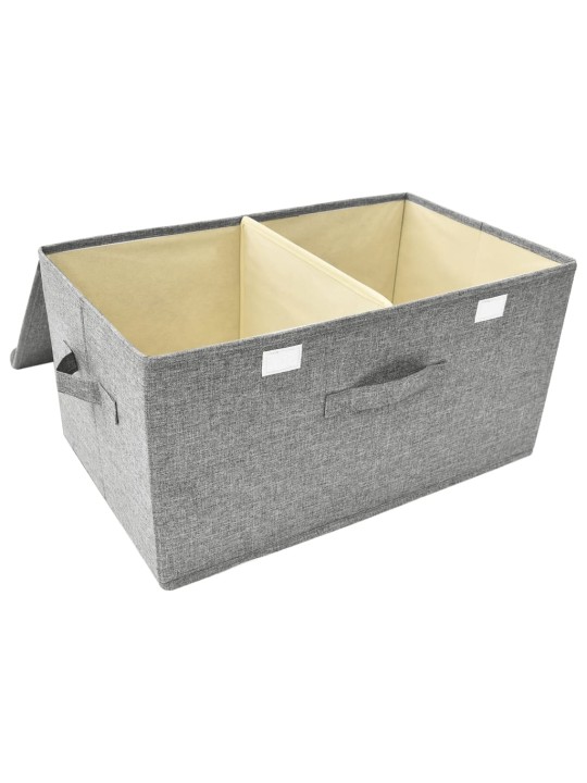 Úložné boxy 2 ks textil 50 x 30 x 25 cm šedé