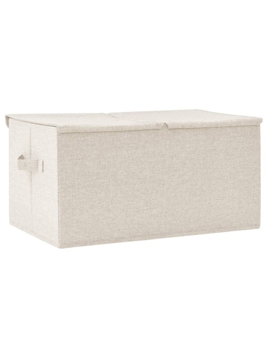Úložný box textil 50 x 30 x 25 cm krémový