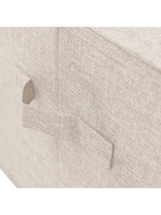Úložný box textil 50 x 30 x 25 cm krémový
