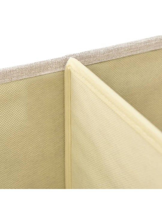 Úložné boxy 2 ks textil 50 x 30 x 25 cm krémové