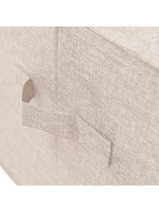 Úložné boxy 2 ks textil 50 x 30 x 25 cm krémové