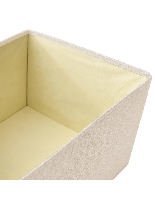 Stohovatelné úložné boxy 3dílná sada textil krémové