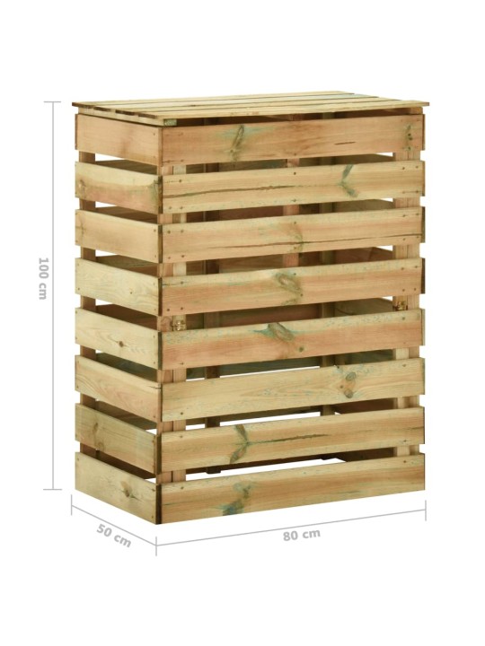 Laťkový zahradní kompostér 2 ks 80 x 50 x 100 cm borovice