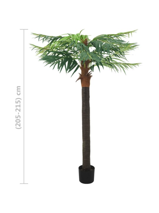 Umělý datlovník kanárský s květináčem 215 cm zelený