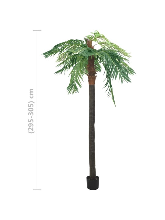Umělý datlovník kanárský s květináčem 305 cm zelený