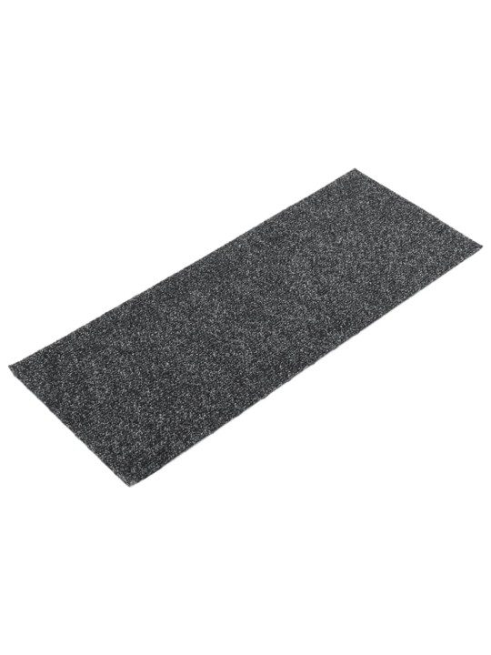 Samolepící nášlapy na schody obdélníkové 15 ks 60 x 25 cm šedé