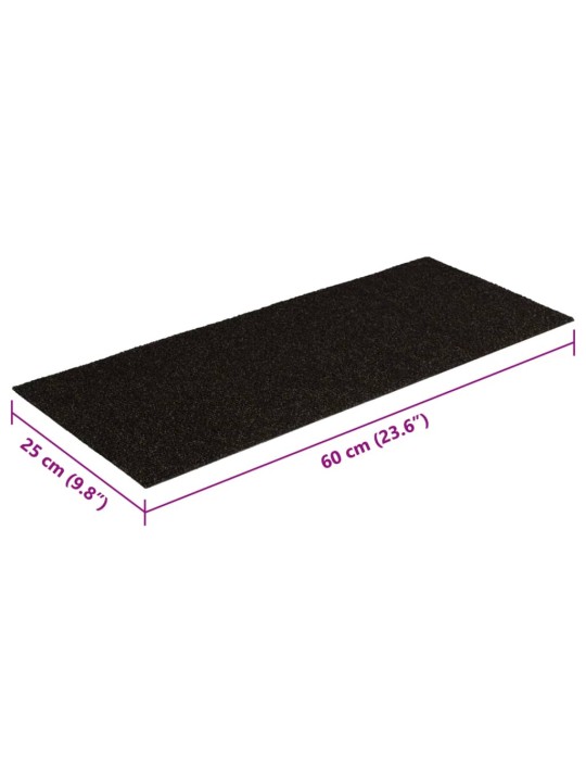 Samolepící nášlapy na schody obdélník 15 ks 60x25cm tmavě hnědé