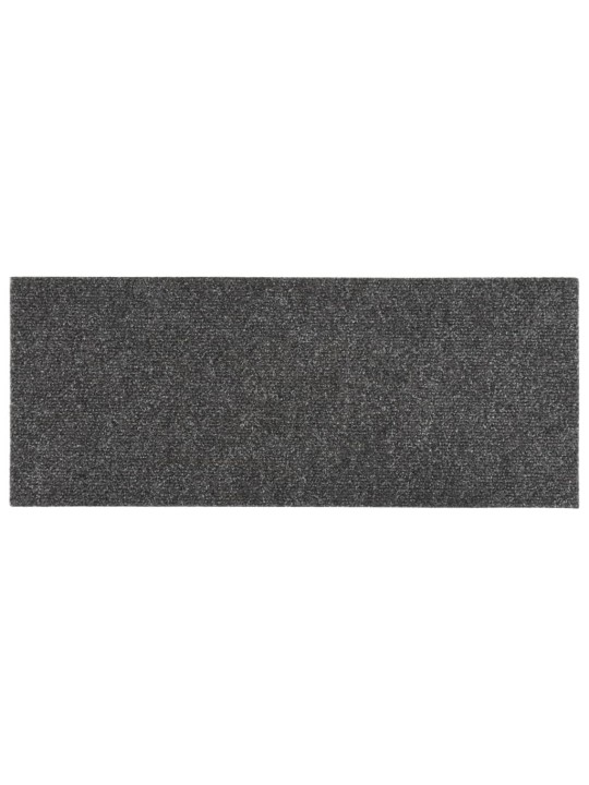 Samolepicí nášlapy na schody obdélník 15 ks 60 x 25 cm antracit
