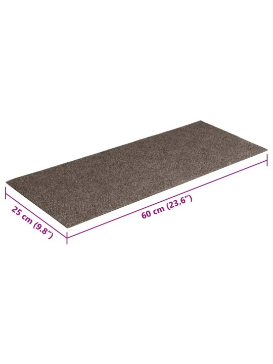 Samolepící nášlapy na schody obdélníkové 15 ks 60x25 cm krémové