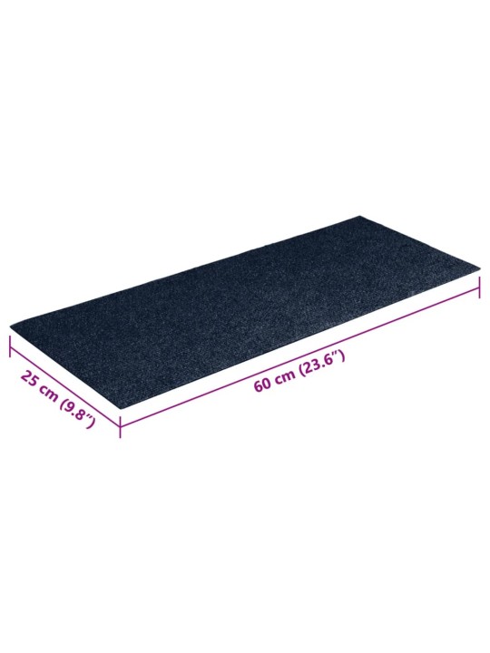 Samolepící nášlapy na schody obdélníkové 15 ks 60 x 25 cm modré