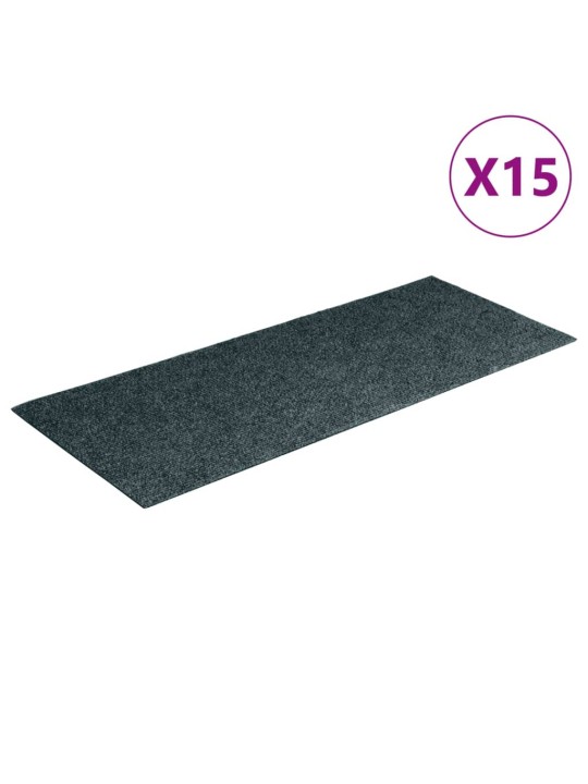 Samolepící nášlapy na schody obdélníkové 15 ks 60x25 cm zelené