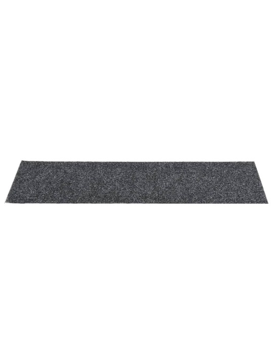 Samolepící nášlapy na schody obdélníkové 15 ks 76 x 20 cm šedé
