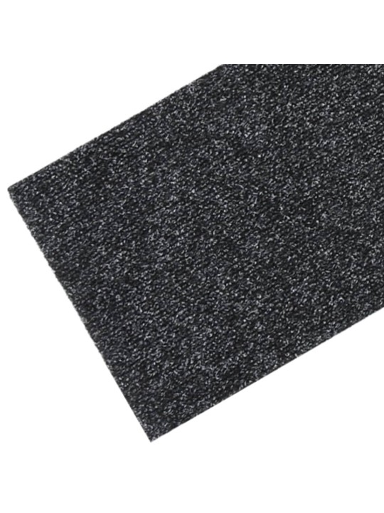 Samolepící nášlapy na schody obdélníkové 15 ks 76 x 20 cm šedé