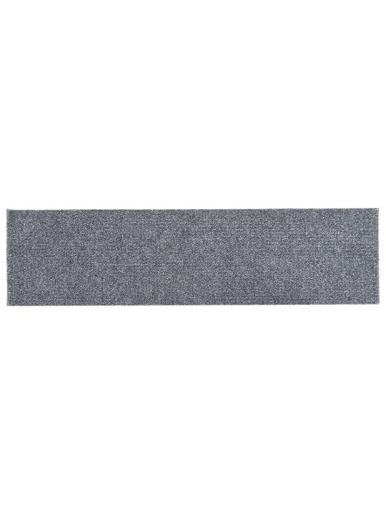 Samolepící nášlapy na schody obdélník 15 ks 76x20cm světle šedé