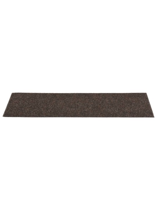 Samolepící nášlapy na schody obdélník 15 ks 76x20cm tmavě hnědé