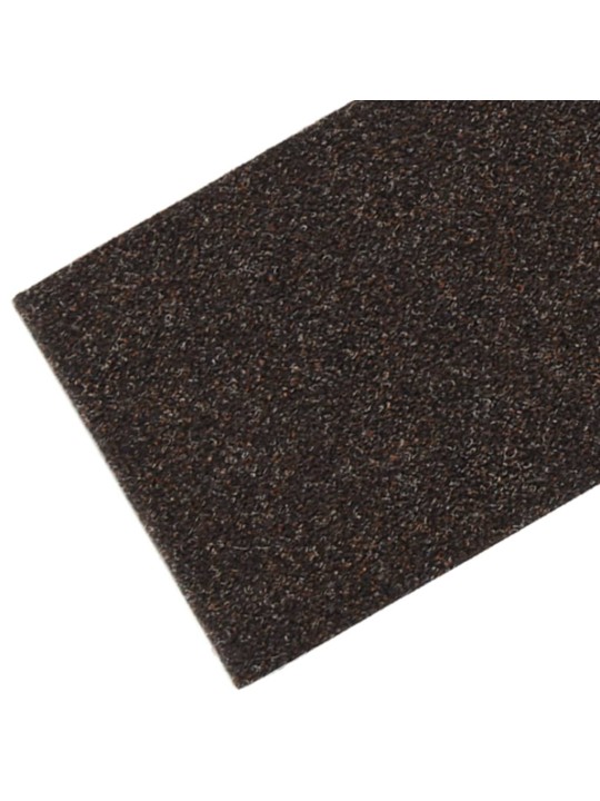 Samolepící nášlapy na schody obdélník 15 ks 76x20cm tmavě hnědé