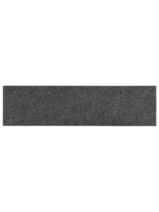 Samolepicí nášlapy na schody obdélník 15 ks 76 x 20 cm antracit