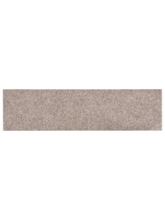 Samolepící nášlapy na schody obdélníkové 15 ks 76x20 cm krémové