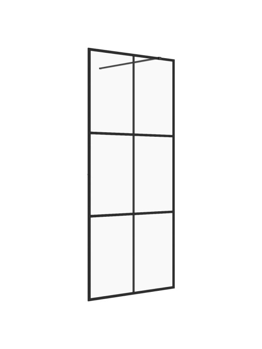 Zástěna do průchozí sprchy čiré ESG sklo 80 x 195 cm černá