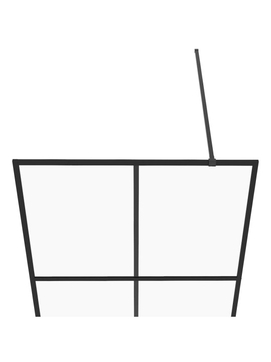 Zástěna do průchozí sprchy čiré ESG sklo 80 x 195 cm černá