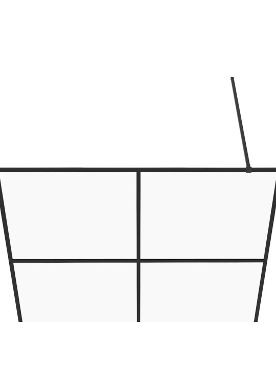 Zástěna do průchozí sprchy čiré ESG sklo 140 x 195 cm černá