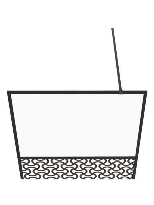 Zástěna do průchozí sprchy čiré ESG sklo 90 x 195 cm černá