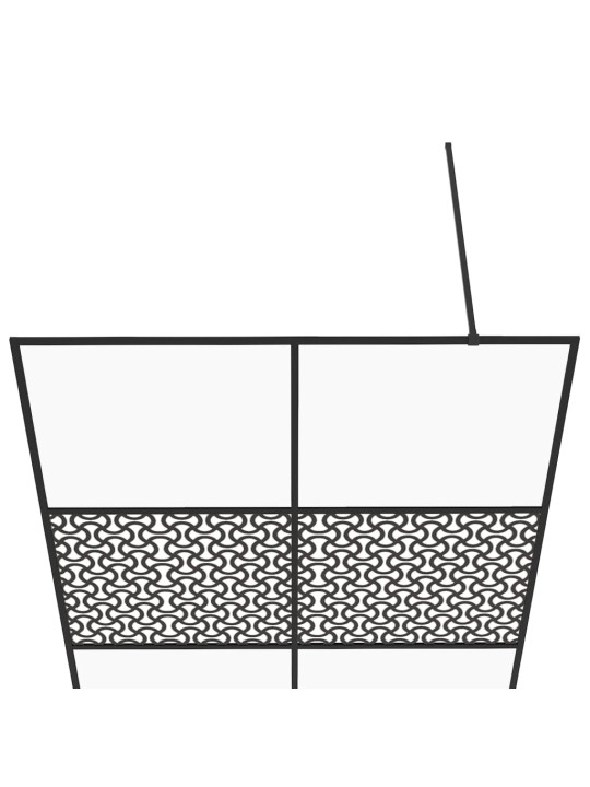 Zástěna do průchozí sprchy čiré ESG sklo 140 x 195 cm černá
